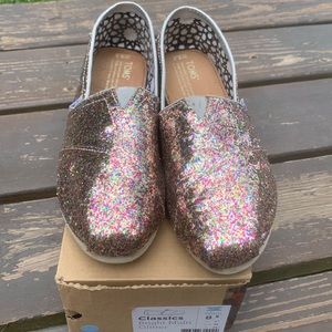 TOMS Bright Multi Glitter classic women’s shoes size 8.5